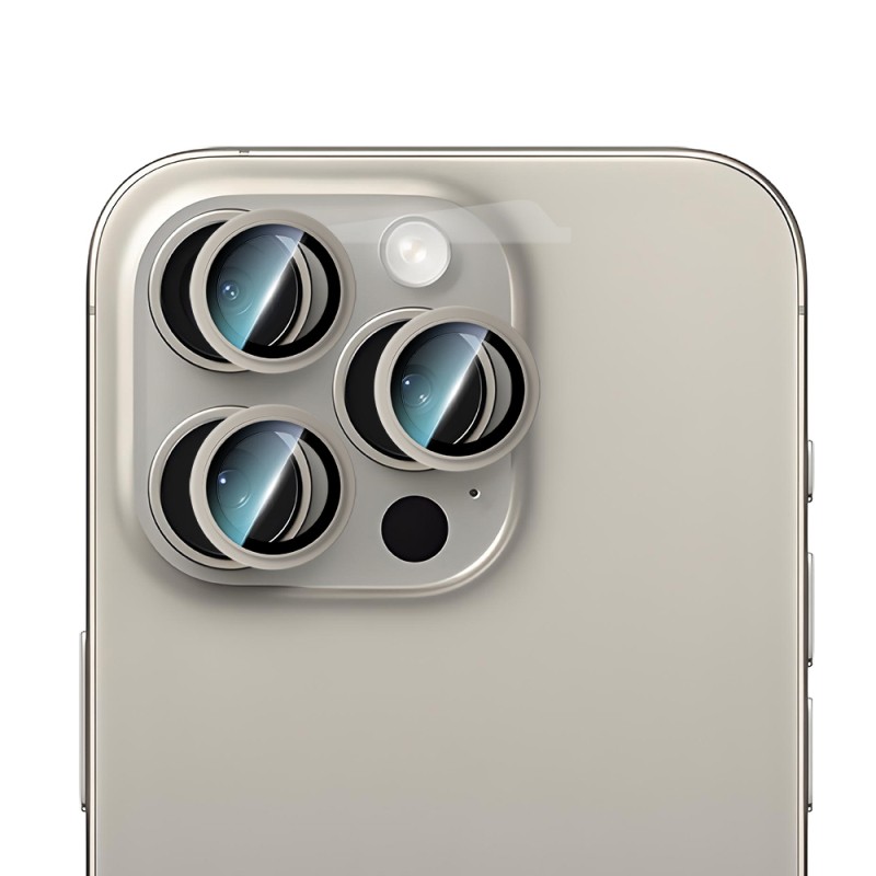 Apple iPhone 16 Pro Max CaseWorld Alloy Series Oleophobic Anti-Reflective Camera Lens Protector - 6