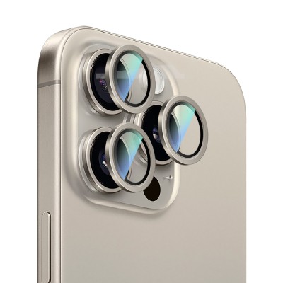 Apple iPhone 16 Pro Max CaseWorld Alloy Series Oleophobic Anti-Reflective Camera Lens Protector - 12