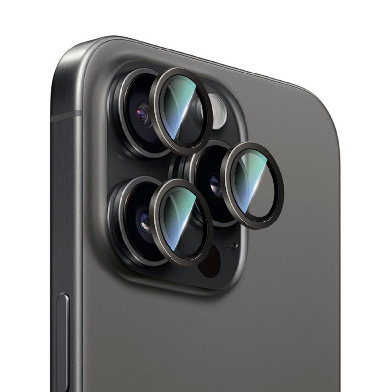 Apple iPhone 16 Pro Max CaseWorld Alloy Serisi Oleofobik Anti Reflective Kamera Lens Koruyucu - 13