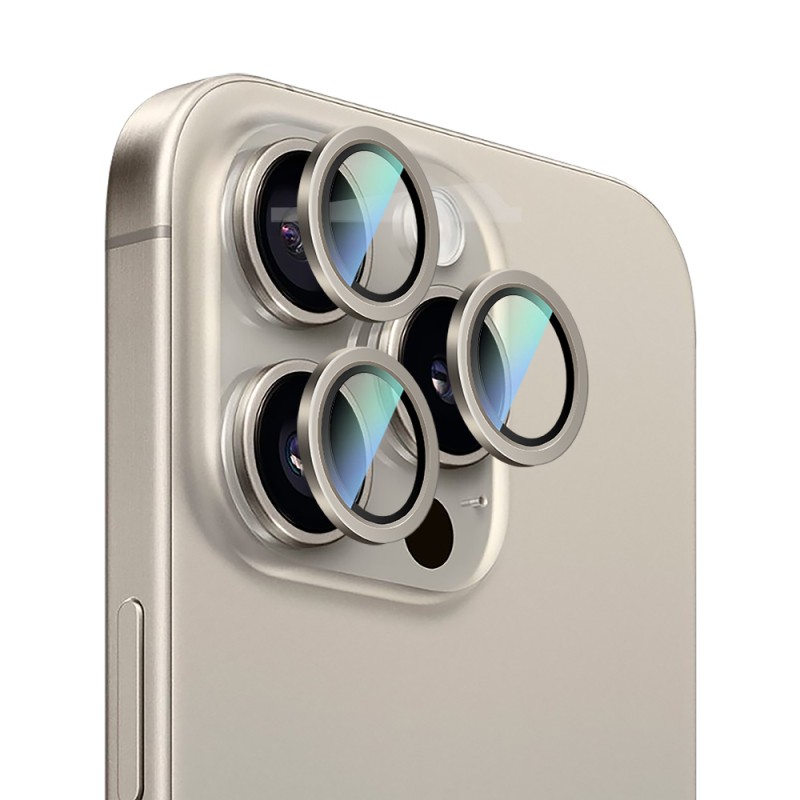 Apple iPhone 16 Pro Max CaseWorld Alloy Serisi Oleofobik Anti Reflective Kamera Lens Koruyucu - 12