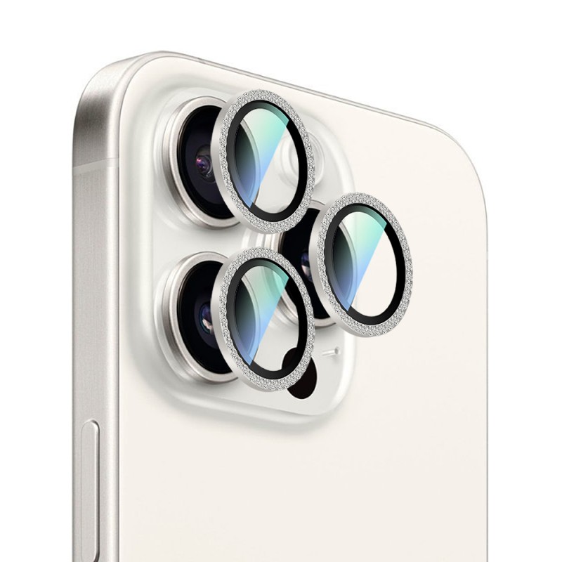 Apple iPhone 16 Pro Max CaseWorld Alloy Sparkling Diamond Series Stone Lens Protector - 1