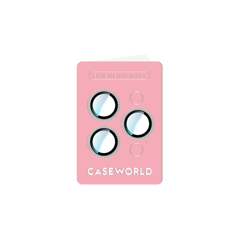Apple iPhone 16 Pro Max CaseWorld Alloy Sparkling Diamond Series Stone Lens Protector - 6