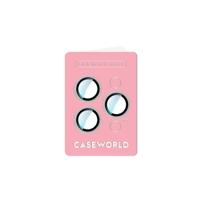 Apple iPhone 16 Pro Max CaseWorld Alloy Sparkling Diamond Serisi Taşlı Lens Koruyucu - 6