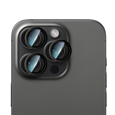 Apple iPhone 16 Pro Max CaseWorld Alloy Two-Color Series Lens Protector - 7
