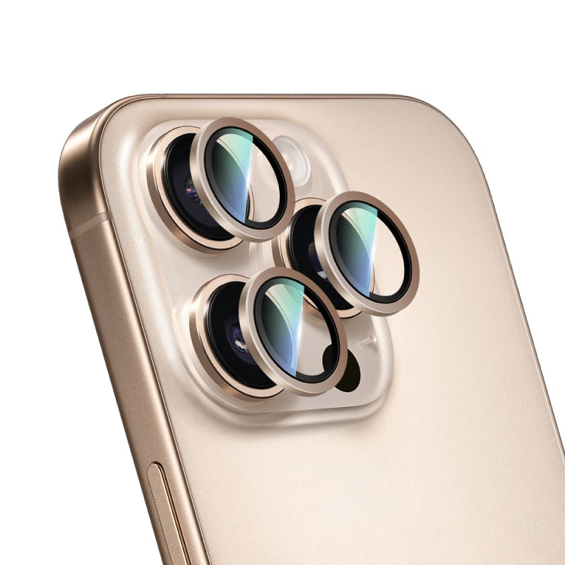 Apple iPhone 16 Pro Max CaseWorld Alloy Two-Color Series Lens Protector - 16