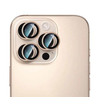 Apple iPhone 16 Pro Max CaseWorld Alloy Two-Color Series Lens Protector - 9