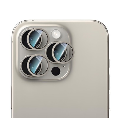 Apple iPhone 16 Pro Max CaseWorld Alloy Two-Color Series Lens Protector - 8