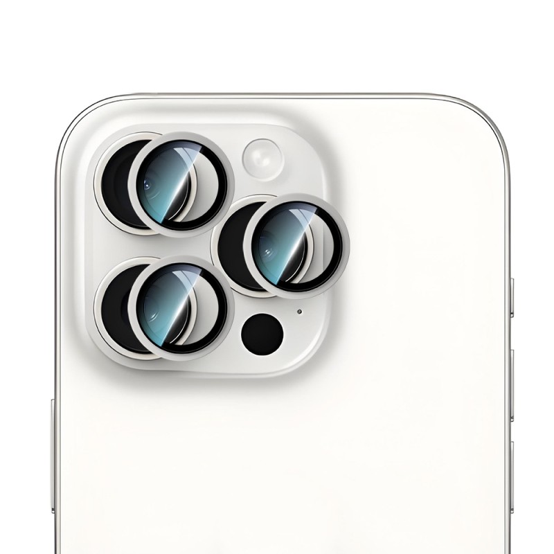 Apple iPhone 16 Pro Max CaseWorld Alloy Two-Color Series Lens Protector - 6