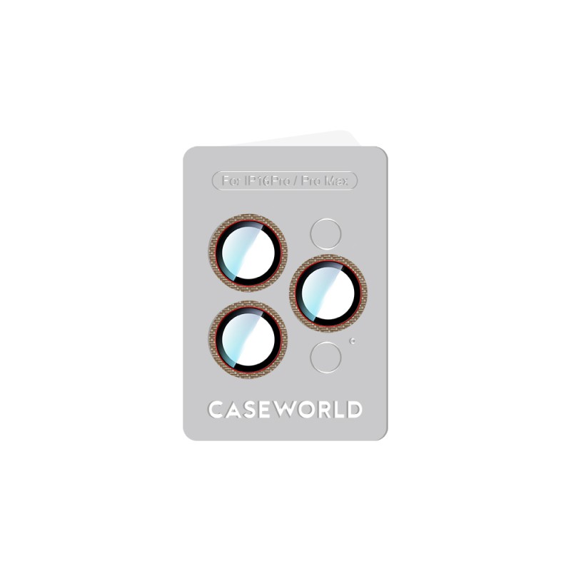 Apple iPhone 16 Pro CaseWorld Carbon Fiber Series Anti-Reflective Ultra Clear Camera Lens Protector - 9
