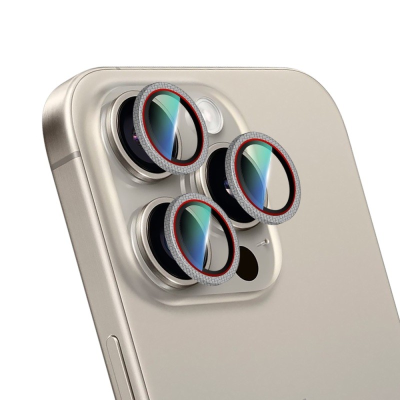 Apple iPhone 16 Pro CaseWorld Carbon Fiber Series Anti-Reflective Ultra Clear Camera Lens Protector - 4
