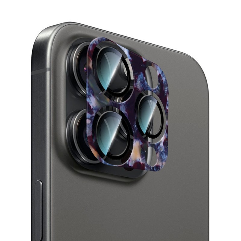 Apple iPhone 16 Pro Max CaseWorld Crystal Color Series Full Camera Lens Protector - 1
