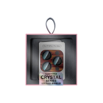 Apple iPhone 16 Pro Max CaseWorld Crystal Color Series Full Camera Lens Protector - 15