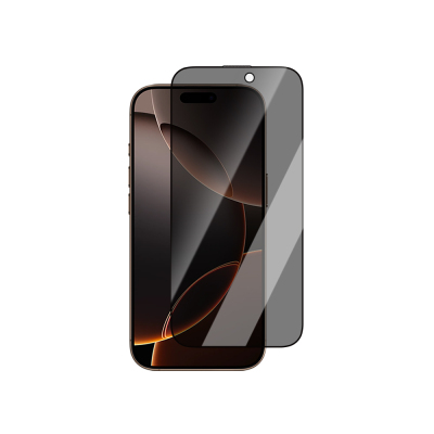 Apple iPhone 16 Pro Max CaseWorld Crystal Shadow Serisi Safir Coating 0.15mm 3D Privacy Temperli Cam Ekran Koruyucu - CaseWorld