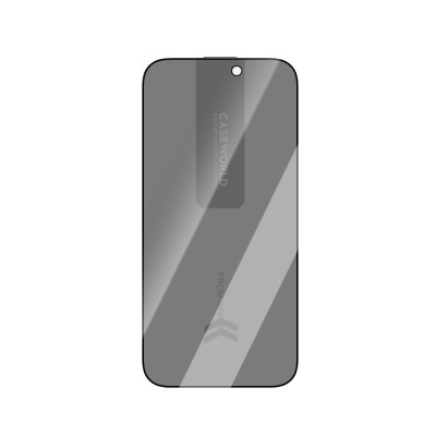 Apple iPhone 16 Pro Max CaseWorld Ultra-Thin Series TMQ Privacy 0.15mm 3D Glass Screen Protector + Applicator - 6