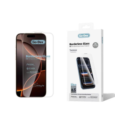Apple iPhone 16 Pro Max Go Des Borderless Temperli Cam Ekran Koruyucu - Go Des