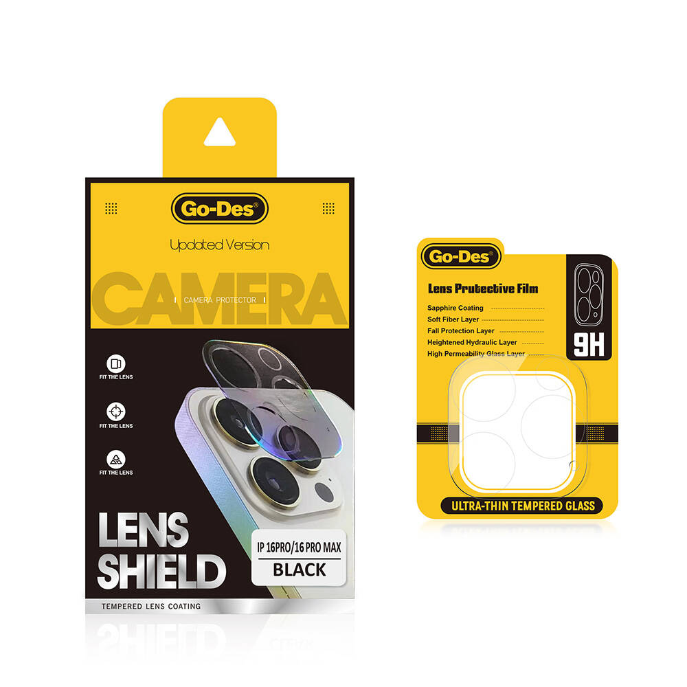 Apple iPhone 16 Pro Max Go Des Lens Shield CL-17 Kamera Lens Koruyucu - Şeffaf