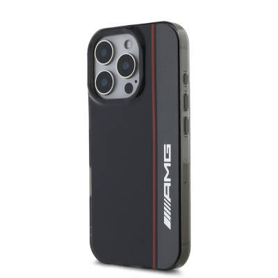 Apple iPhone 16 Pro Max Kılıf AMG Orjinal Lisanslı M-safe Şarj Özellikli IML Baskı Logolu Çift Katmanlı Bow Lines Kapak - 3