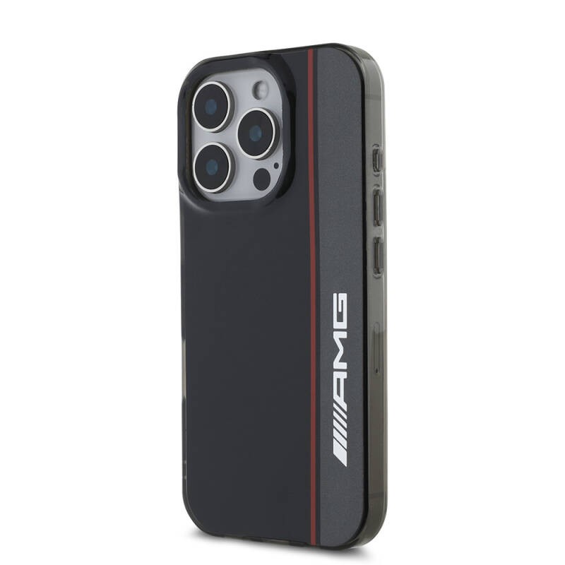 Apple iPhone 16 Pro Max Kılıf AMG Orjinal Lisanslı M-safe Şarj Özellikli IML Baskı Logolu Çift Katmanlı Bow Lines Kapak - 3