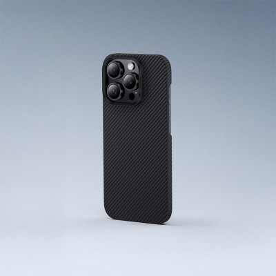 Apple iPhone 16 Pro Max Kılıf Benks M-safe Şarj Özellikli Metal Kamera Çerçeveli Magnetik ArmorAir 600D Kevlar Karbon Fiber Kapak - 8