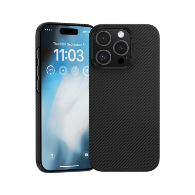 Apple iPhone 16 Pro Max Kılıf Benks M-safe Şarj Özellikli Metal Kamera Çerçeveli Magnetik ArmorAir 600D Kevlar Fiber Kapak - Benks