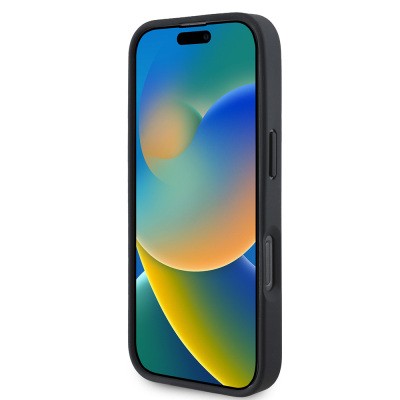Apple iPhone 16 Pro Max Kılıf BMW Orjinal Lisanslı M-safe Şarj Özellikli Metal Logolu Dokulu ve Çizgili Deri Kapak - 7