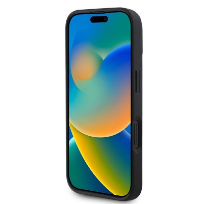 Apple iPhone 16 Pro Max Kılıf BMW Orjinal Lisanslı M-safe Şarj Özellikli Metal Logolu Dokulu ve Çizgili Deri Kapak - 12