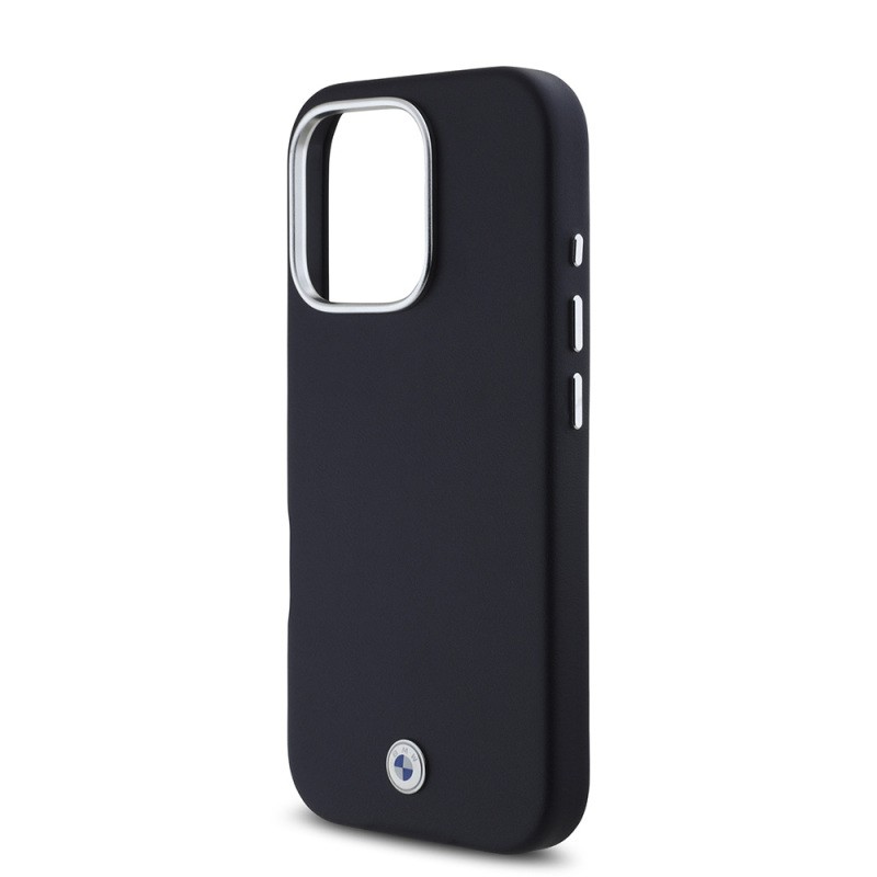 Apple iPhone 16 Pro Max Kılıf BMW Orjinal Lisanslı M-safe Şarj Özellikli Metal Logolu Tam Kaplama Deri Kapak - 5