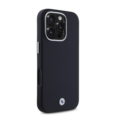 Apple iPhone 16 Pro Max Kılıf BMW Orjinal Lisanslı M-safe Şarj Özellikli Metal Logolu Tam Kaplama Deri Kapak - 6