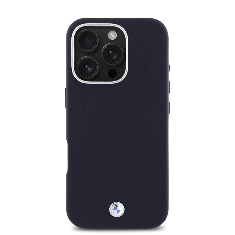 Apple iPhone 16 Pro Max Kılıf BMW Orjinal Lisanslı M-safe Şarj Özellikli Metal Logolu Tam Kaplama Deri Kapak - 10