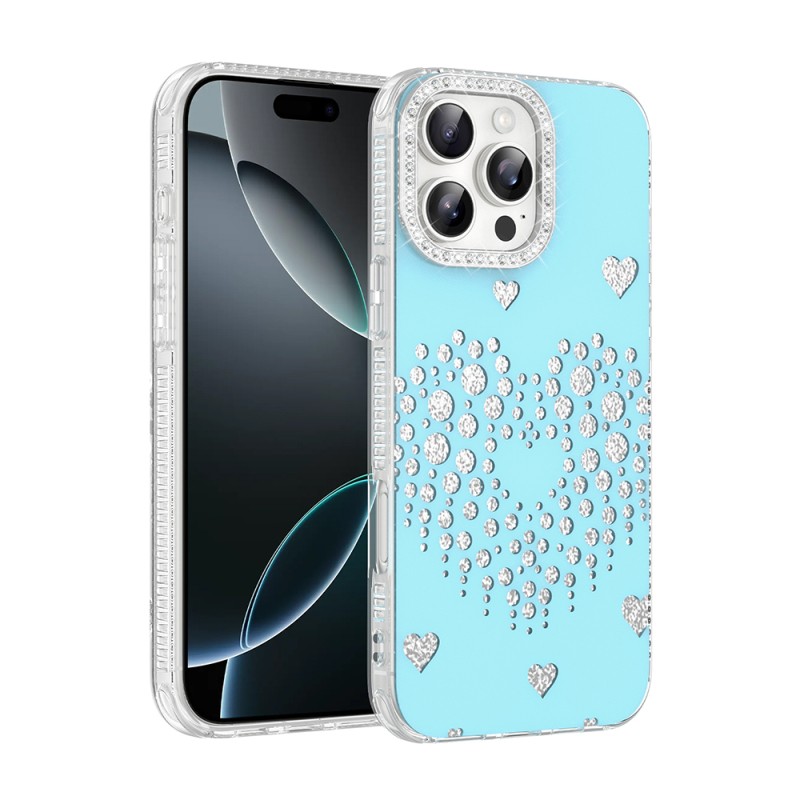 Apple iPhone 16 Pro Max Kılıf Damla Taşlı Zore Rivas Sert PC Kapak - 1