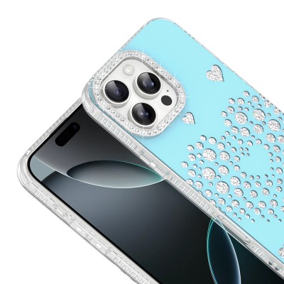 Apple iPhone 16 Pro Max Kılıf Damla Taşlı Zore Rivas Sert PC Kapak - 6