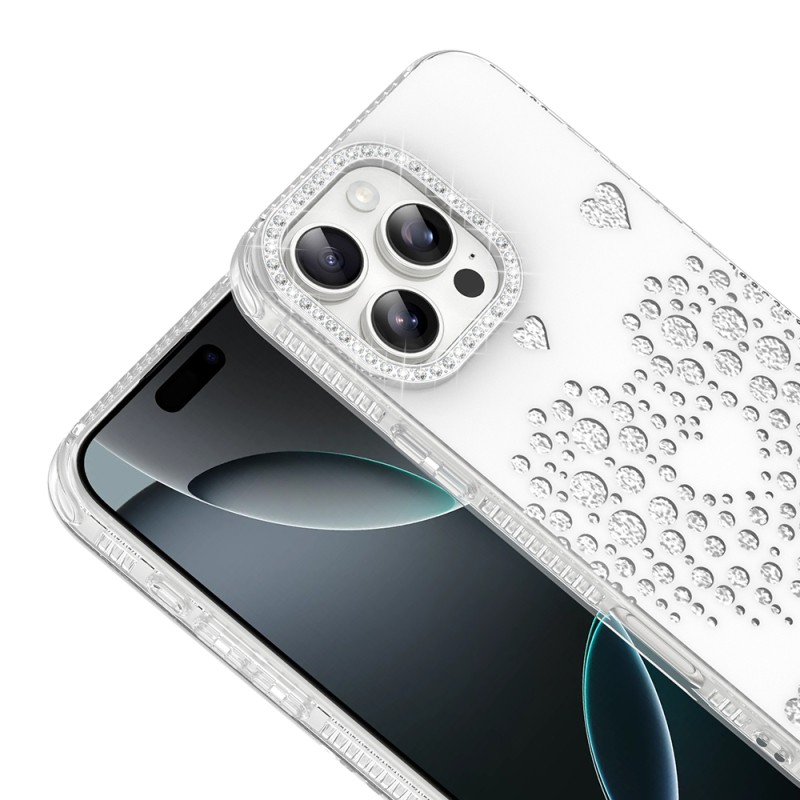 Apple iPhone 16 Pro Max Kılıf Damla Taşlı Zore Rivas Sert PC Kapak - 7