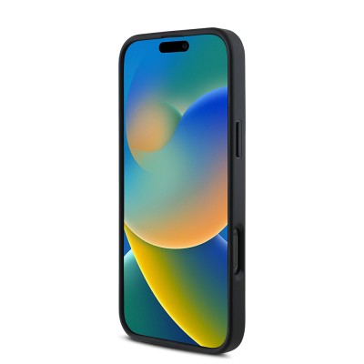 Apple iPhone 16 Pro Max Kılıf DKNY Orjinal Lisanslı M-safe Şarj Özellikli Metal Logolu PU Deri Grained Kapak - 6