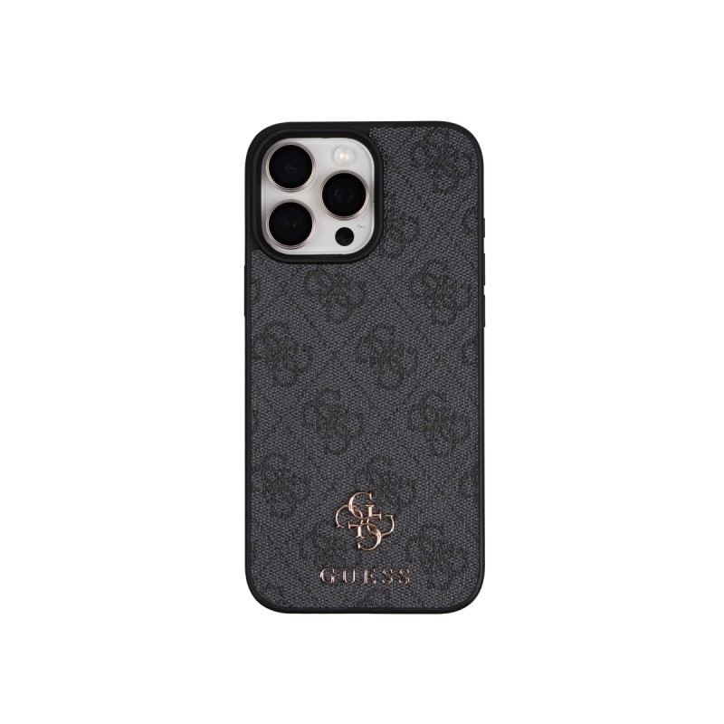 Apple iPhone 16 Pro Max Kılıf Guess Orjinal Lisanslı M-safe Şarj Özellikli 4G Metal Büyük Logolu Kartlıklı Kapak - 8