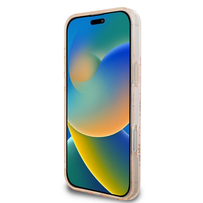 Apple iPhone 16 Pro Max Kılıf Guess Orjinal Lisanslı M-safe Şarj Özellikli IML Baskılı Klasik Logolu 4G Desenli Kapak - 6