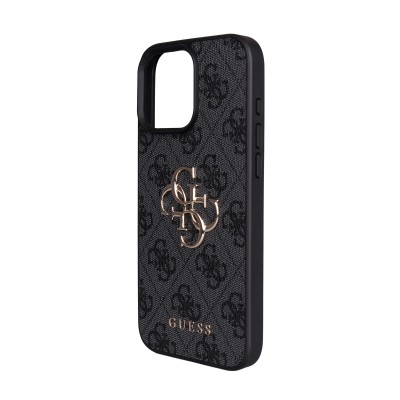 Apple iPhone 16 Pro Max Kılıf Guess Orjinal Lisanslı PU Deri 4G Büyük Metal Logolu Çapraz Vücut Askılı Kapak - 6