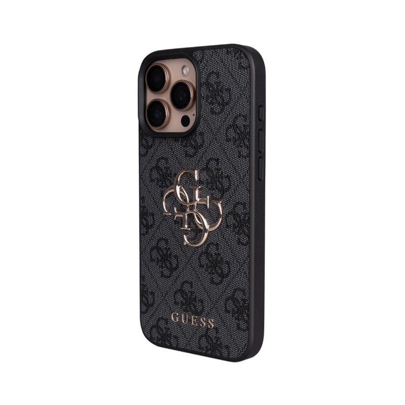 Apple iPhone 16 Pro Max Kılıf Guess Orjinal Lisanslı PU Deri 4G Büyük Metal Logolu Çapraz Vücut Askılı Kapak - 10