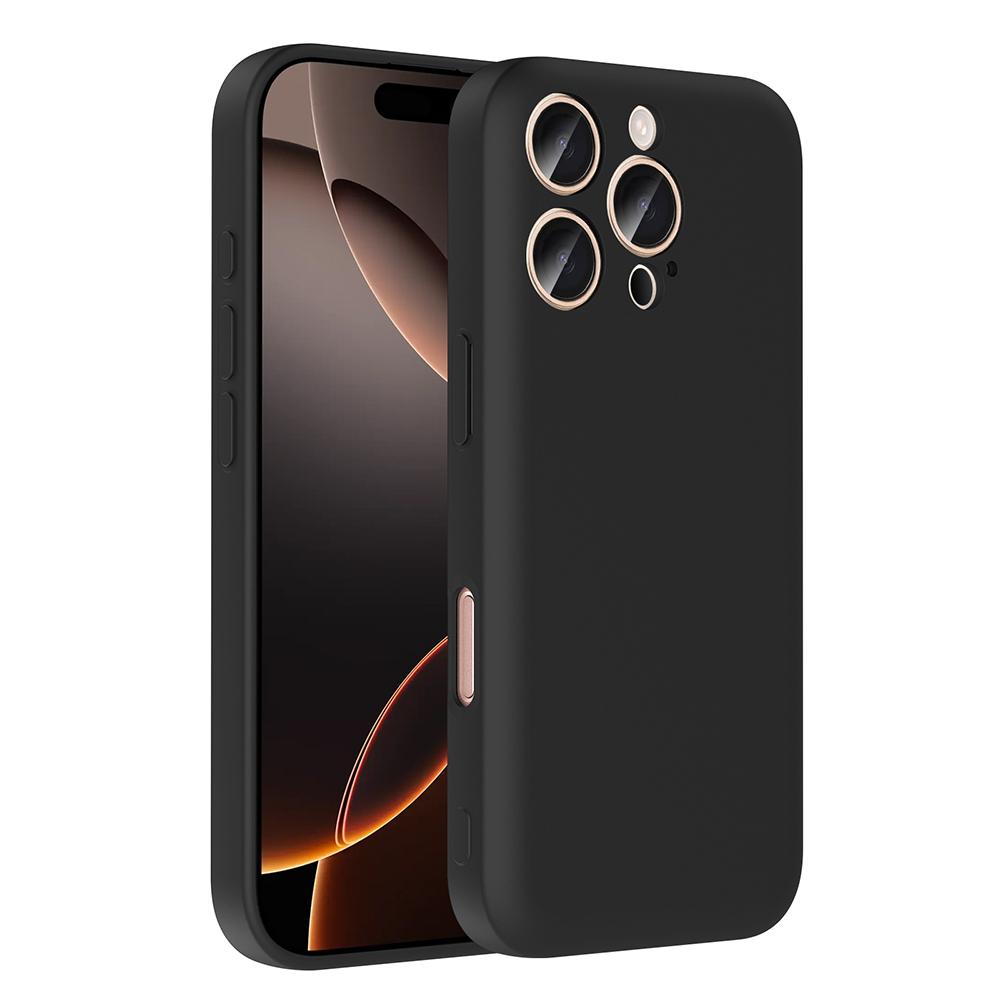 iPhone 16 Pro Max Kılıf Kamera Korumalı Kartlık Hazneli NXXA Vitra Kapak - Siyah