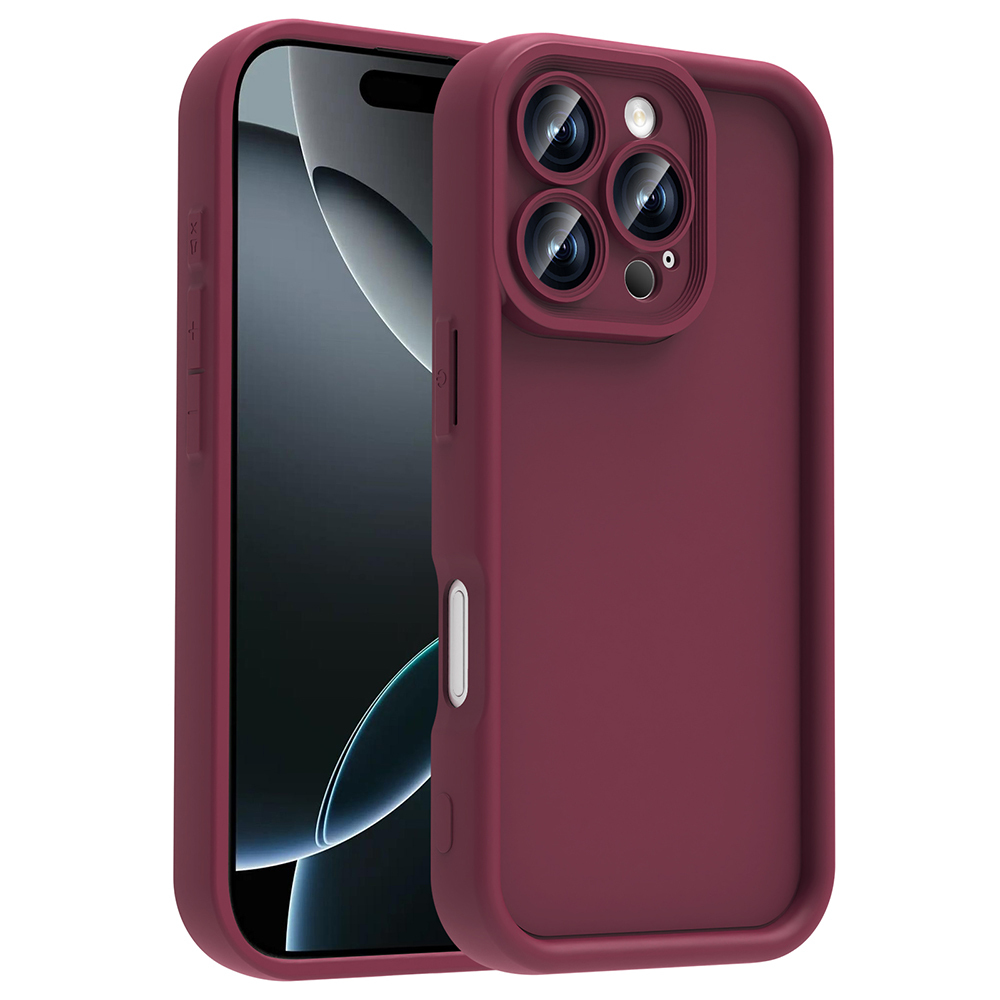 iPhone 16 Pro Max Kılıf Kamera Korumalı NXXA Ananas Kapak - Mürdüm