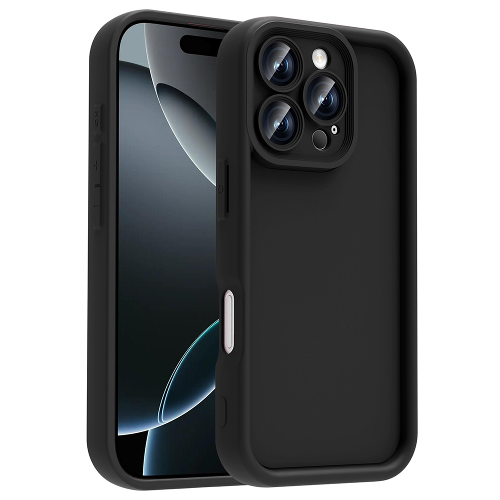 iPhone 16 Pro Max Kılıf Kamera Korumalı NXXA Ananas Kapak - Siyah