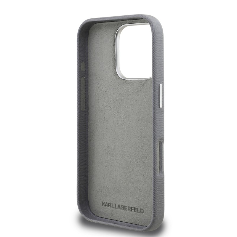 Apple iPhone 16 Pro Max Kılıf Karl Lagerfeld Orjinal Lisanslı K&C Heads Pin Kapak - 9