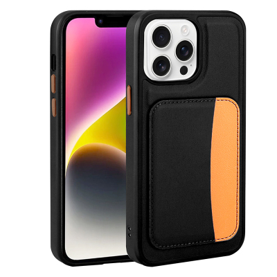 Apple iPhone 16 Pro Max Kılıf Kartlıklı Zore X-Kart Silikon Kapak - Zore