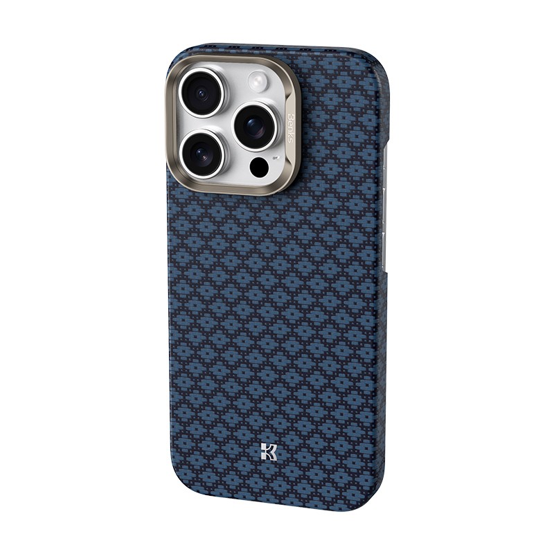 Apple iPhone 16 Pro Max Kılıf M-Safe Şarj Özellikli Benks ArmorAir ArmorGrid Serisi Kevlar Karbon Kapak - 9