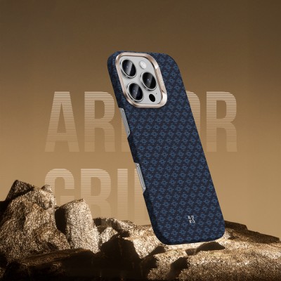 Apple iPhone 16 Pro Max Kılıf M-Safe Şarj Özellikli Benks ArmorAir ArmorGrid Serisi Kevlar Karbon Kapak - 10