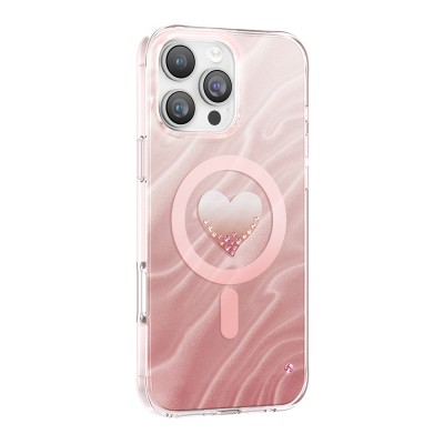 Apple iPhone 16 Pro Max Kılıf M-Safe Şarj Özellikli Orjinal Swarovski Taşlı Zore Paris Rovix Sert PC Kapak - 2