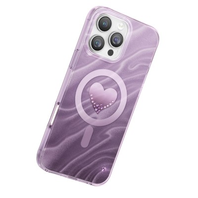 Apple iPhone 16 Pro Max Kılıf M-Safe Şarj Özellikli Orjinal Swarovski Taşlı Zore Paris Rovix Sert PC Kapak - 20
