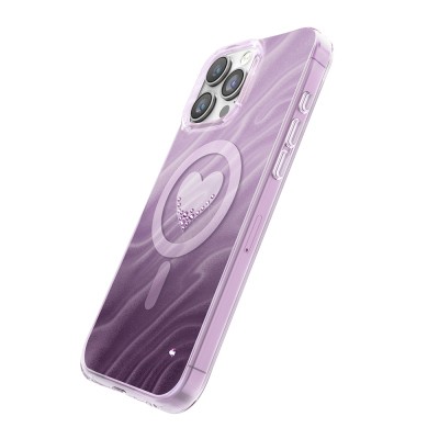 Apple iPhone 16 Pro Max Kılıf M-Safe Şarj Özellikli Orjinal Swarovski Taşlı Zore Paris Rovix Sert PC Kapak - 21