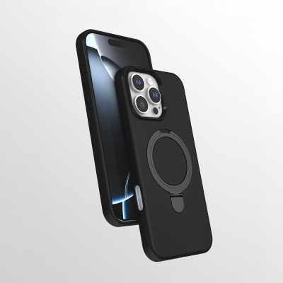 Apple iPhone 16 Pro Max Kılıf M-safe Şarj Özellikli Standlı Zore Samara Kapak - Zore