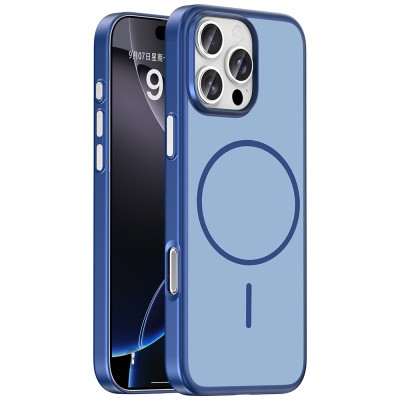 Apple iPhone 16 Pro Max Kılıf M-Safe Şarj Özellikli Zore Lora PC Kapak - 5