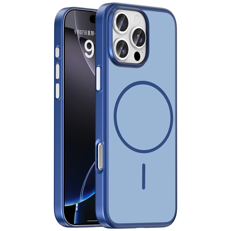 Apple iPhone 16 Pro Max Kılıf M-Safe Şarj Özellikli Zore Lora PC Kapak - 5